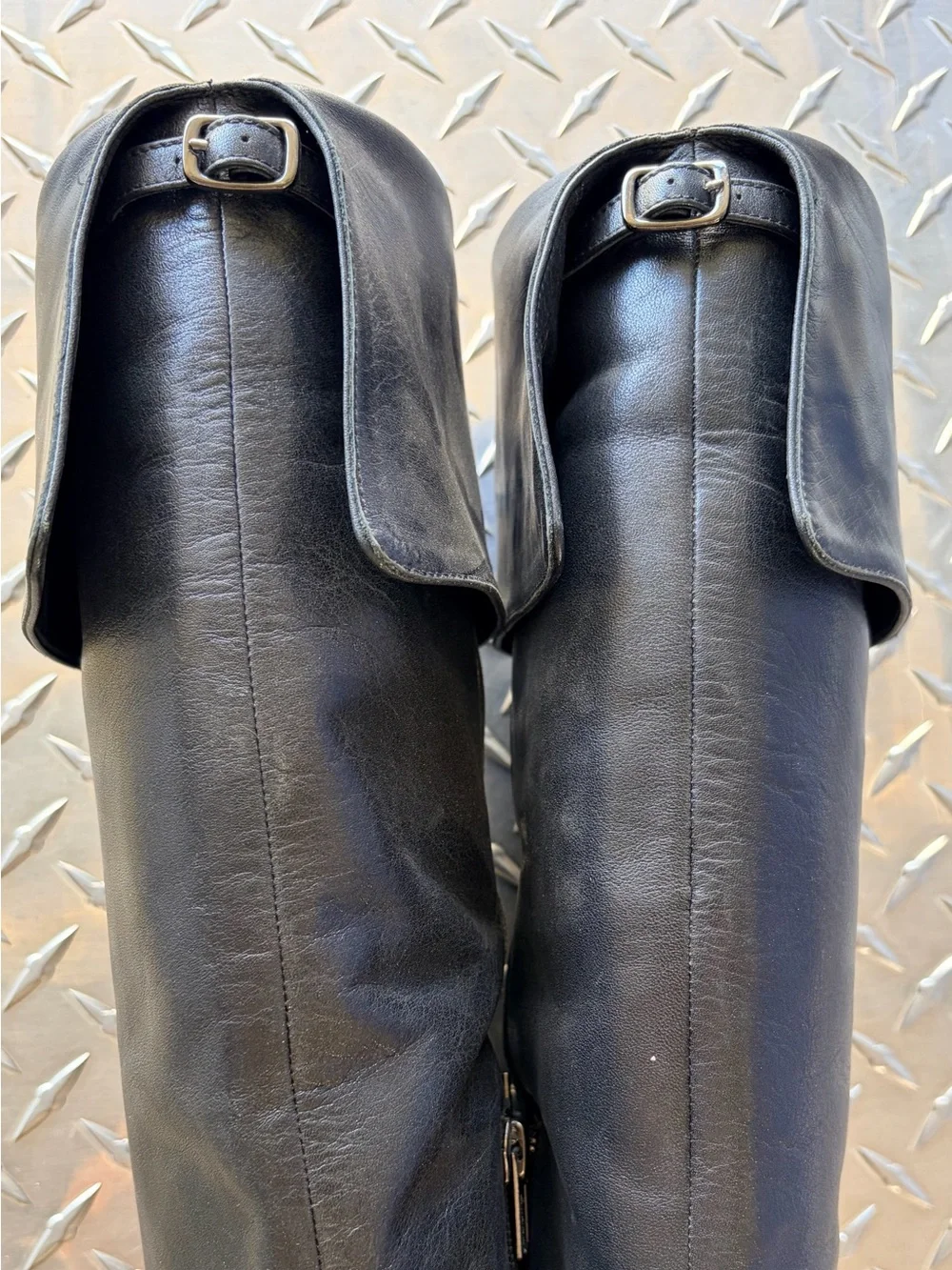 DIANA Japan Real Leather Tall Boots Over Knee-High Pointed Toe Boots Women US 7
